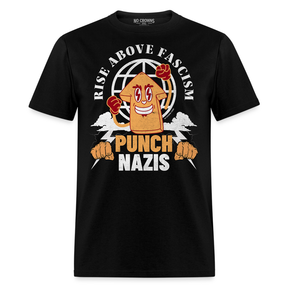 Rise Above Fascism - Punch Nazis T-Shirt - Unisex Anti-Fascist Statement Tee