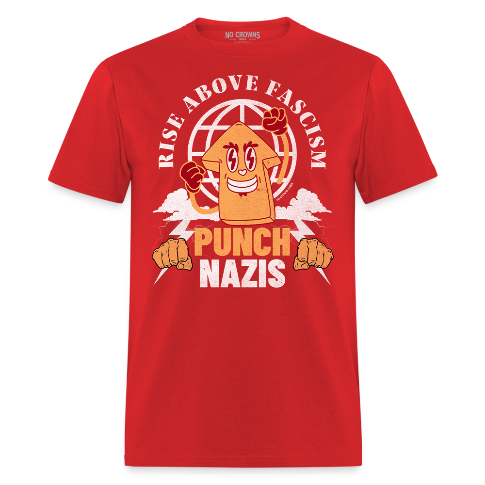 Rise Above Fascism - Punch Nazis T-Shirt - Unisex Anti-Fascist Statement Tee