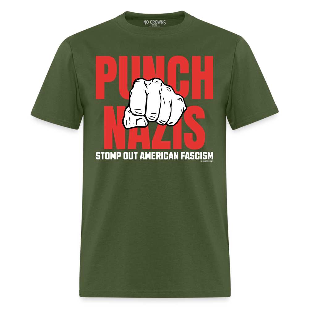 Punch Nazis T-Shirt – Unisex Anti-Fascist Hardcore Punk Stand Against Hate Statement Tee